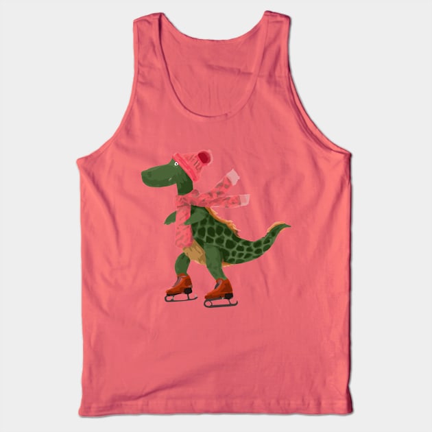 T-Rex Skater Tank Top by koolbloom